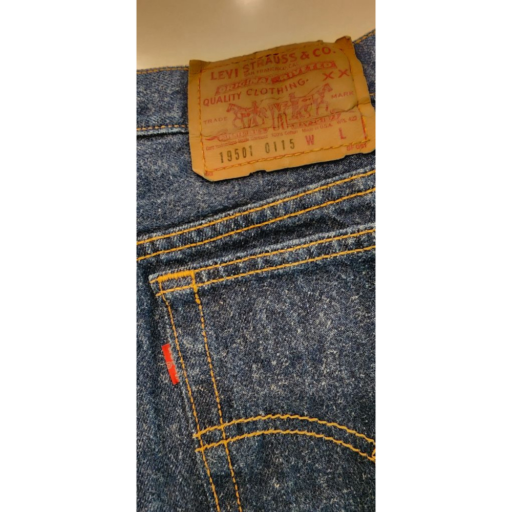 Vintage Levi's Button Fly High Waist Jeans Made USA 501 Style Selvedge Denim 24 - Picture 5 of 12